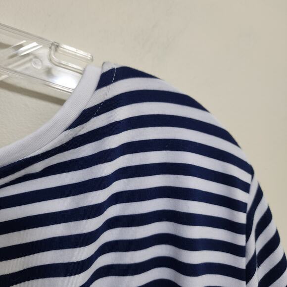 Lands' End striped polyester blend short sleeve shirt woman's size 3X - Picture 8 of 8